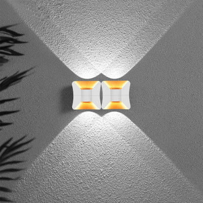 Kawell Creative 10W Modern LED Wall Sconces Up Down Waterproof IP65 LED Wall Light Art Decor LED Wall Lamp Indoor Outdoor for Bedroom Bathroom Living Room Corridor Stairs Porch, Cold 6000K