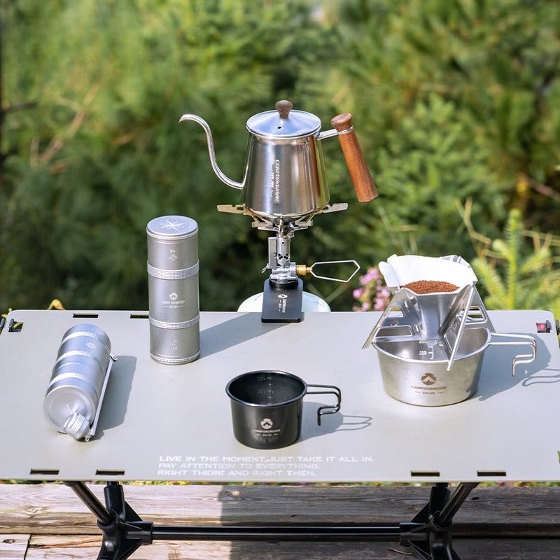 KAWELL Gooseneck Pour Over Coffee Kettle – 304 Stainless Steel, Outdoor Camping Hand Brew Pot