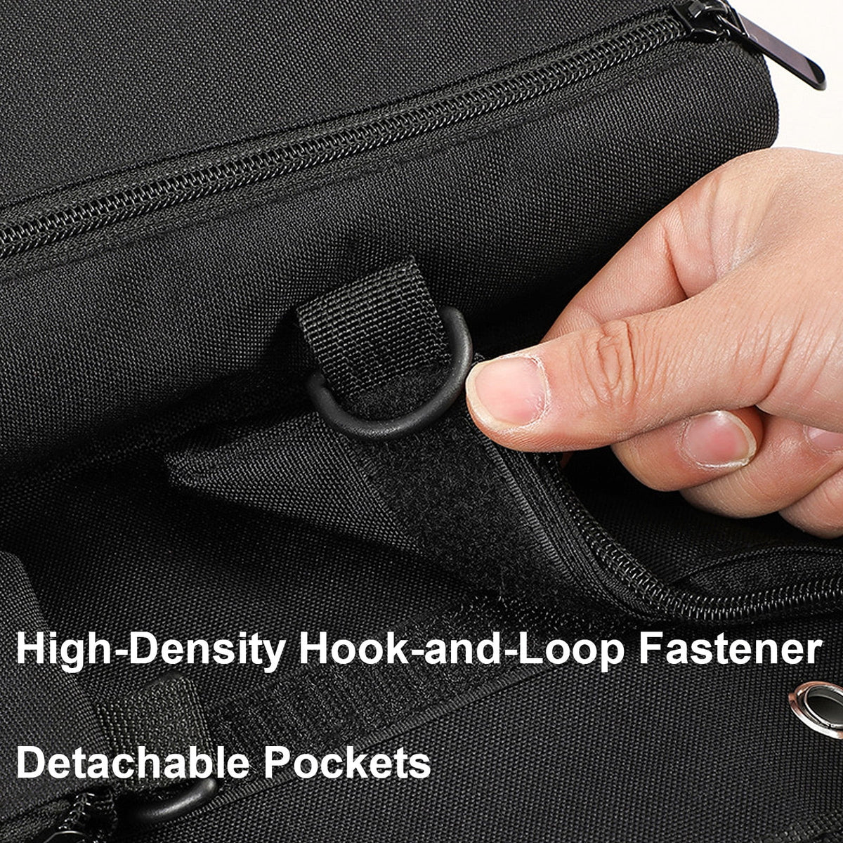URSOFINE Rolling Tool Bag, Heavy-Duty Oxford Cloth Tool Roll Organizer with 6 Pockets, Detachable Pouches & Water-Resistant Design for Electricians, Carpenters & Maintenance Workers