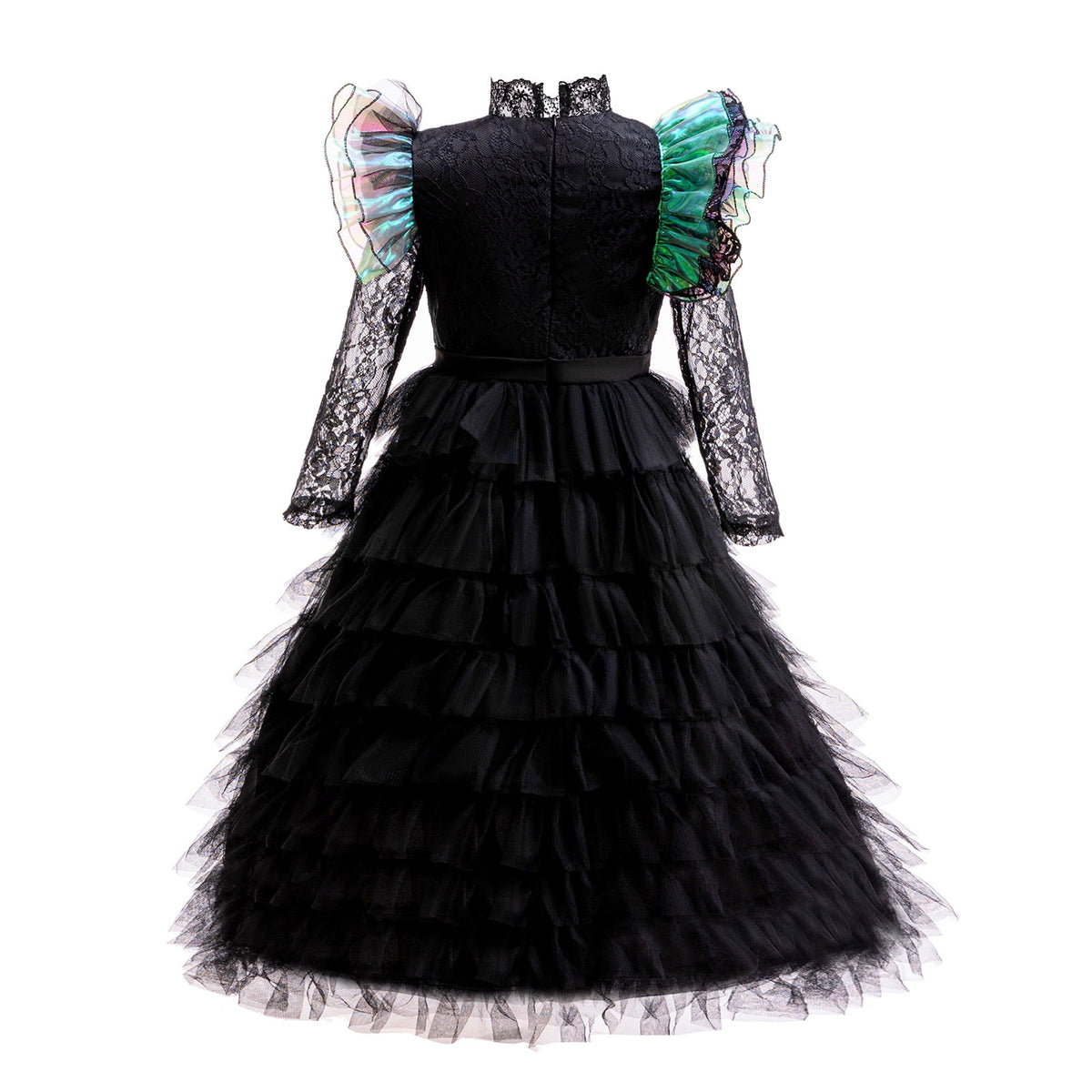 KAWELL Elphaba Costume Dress for Halloween Cosplay Birthday Party Outfit With Cape and Witch Hat