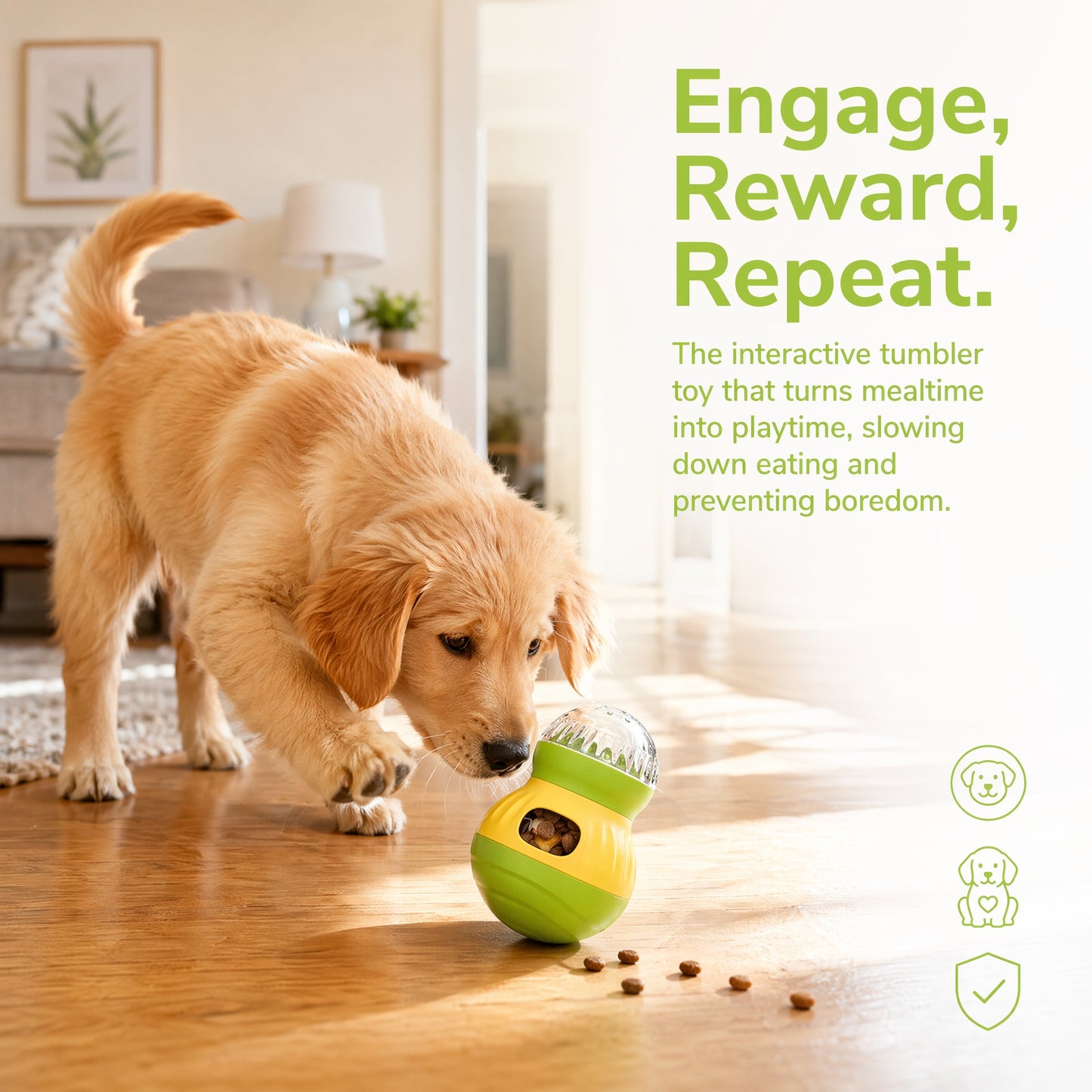 Tumbler Leaking Food Ball Dog Toy – Slow Feeder Interactive Puzzle Toy for Dogs