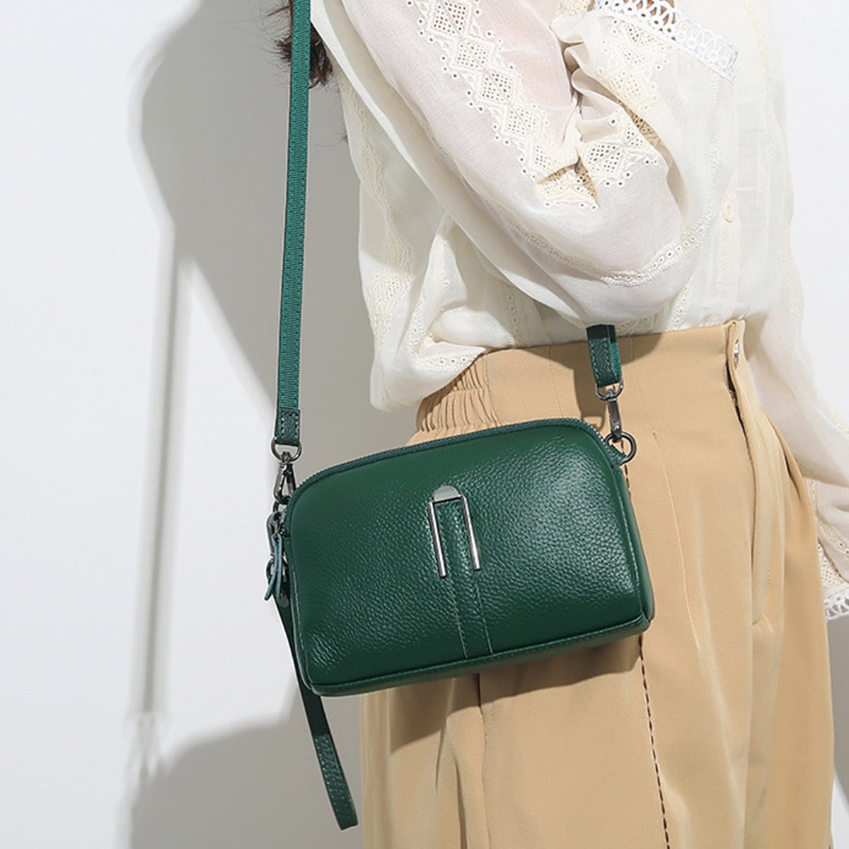 KAWELL Small Crossbody Purses for Women Genuine Leather Trendy Design Shoulder Handbag