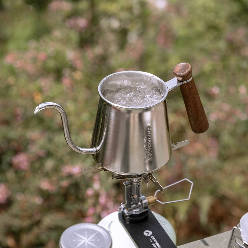 KAWELL Gooseneck Pour Over Coffee Kettle – 304 Stainless Steel, Outdoor Camping Hand Brew Pot
