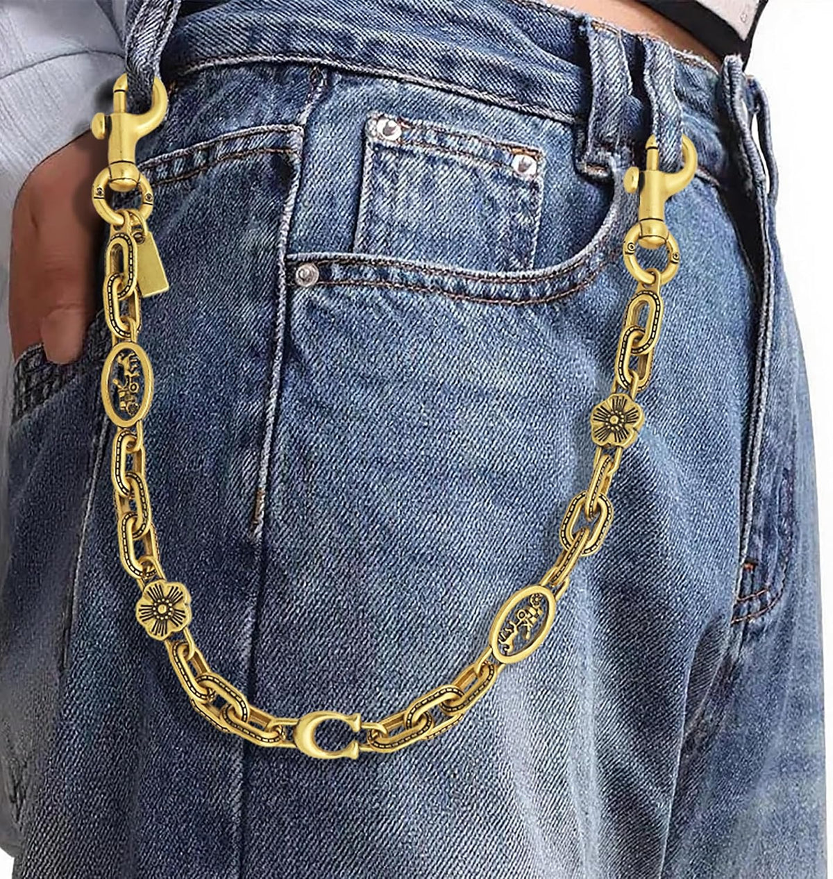Bag Chain Charm for Handbag, Purse Wallet &Pants Chain Jean Chains, Vintage Bag Strap Chains Extender