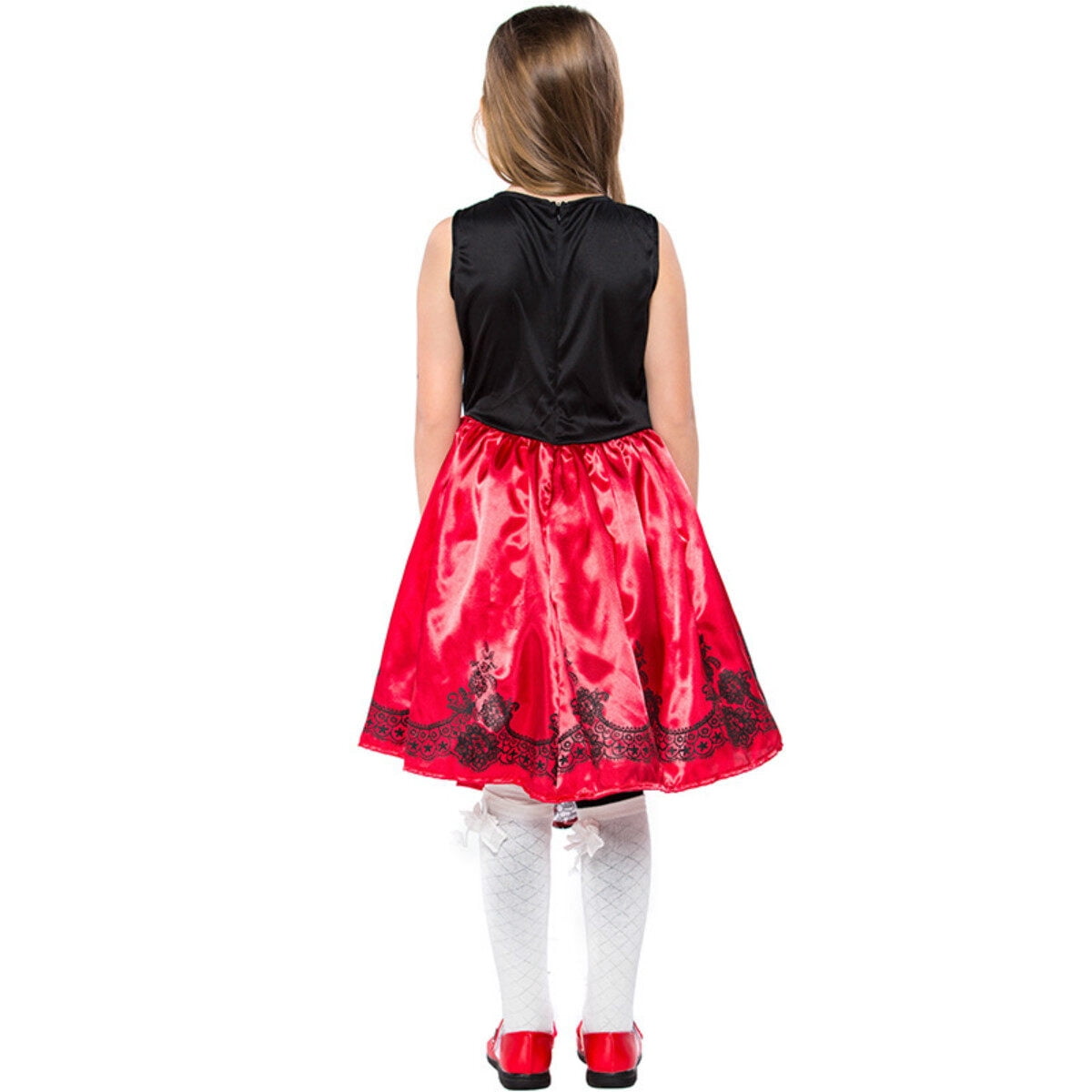 KAWELL Red Fancy Dress Costume Halloween with Hooded Cape