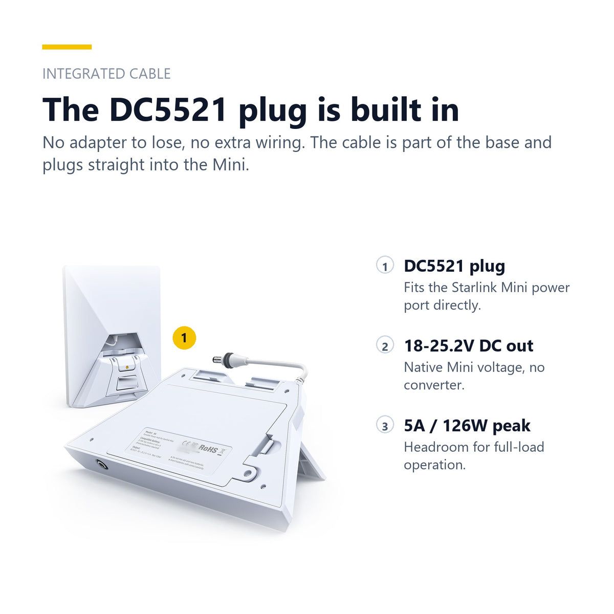 X6 power base for Starlink Mini