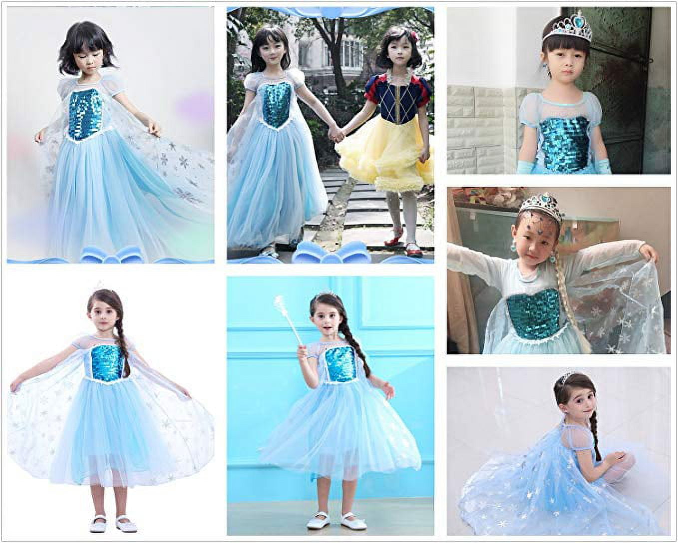 Princess Dress Halloween Child Costumes Party Dress up for Girls