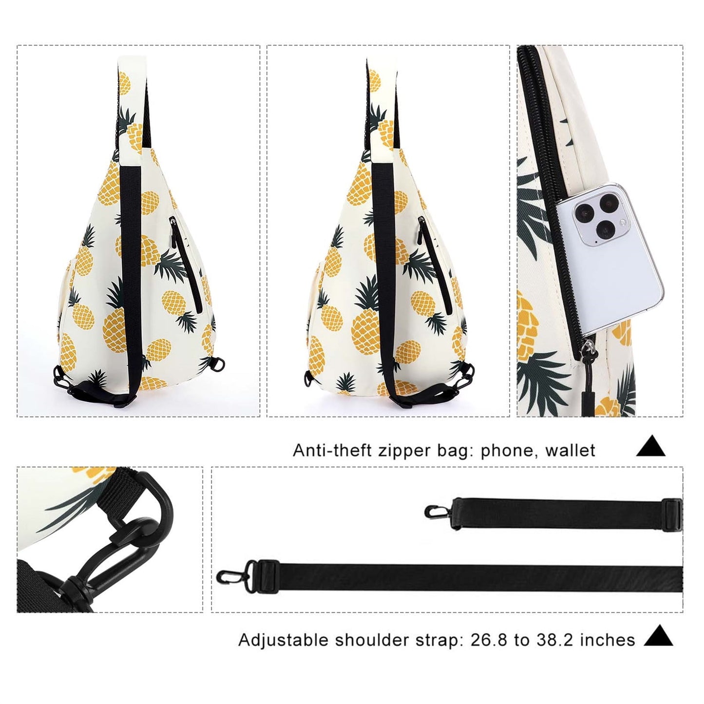 KAWELL Sling Backpack - Unisex Messenger Bag Crossbody Backpack Travel Multipurpose Daypacks for Men Women Lady