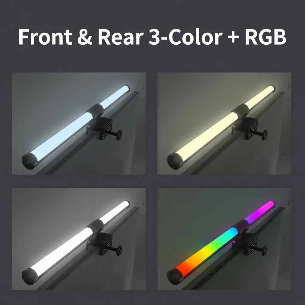 Front and Rear 3-Color plus RGB lighting modes comparison