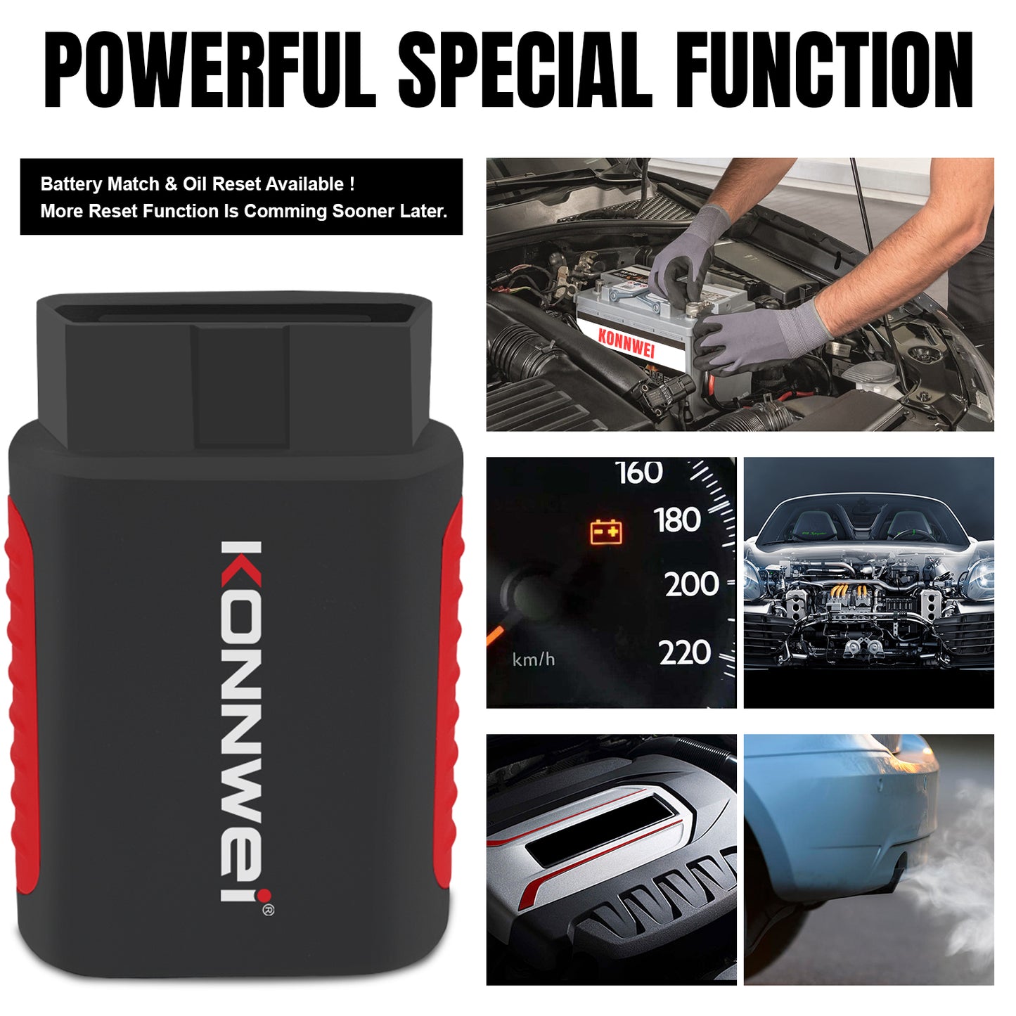 KONNWEI KDIAG Bluetooth 5.0 Full System OBD2 Scanner | 31+ Reset Functions | iOS & Android