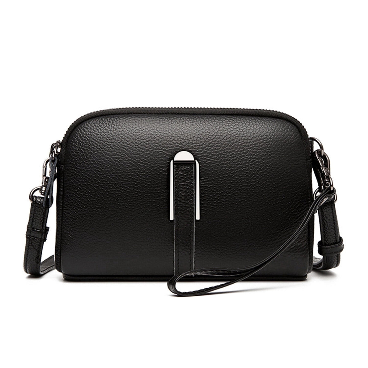 KAWELL Crossbody Bags for Women Genuine Leather Shoulder Purse Cross Body Bag with Wristlet Top Zipper