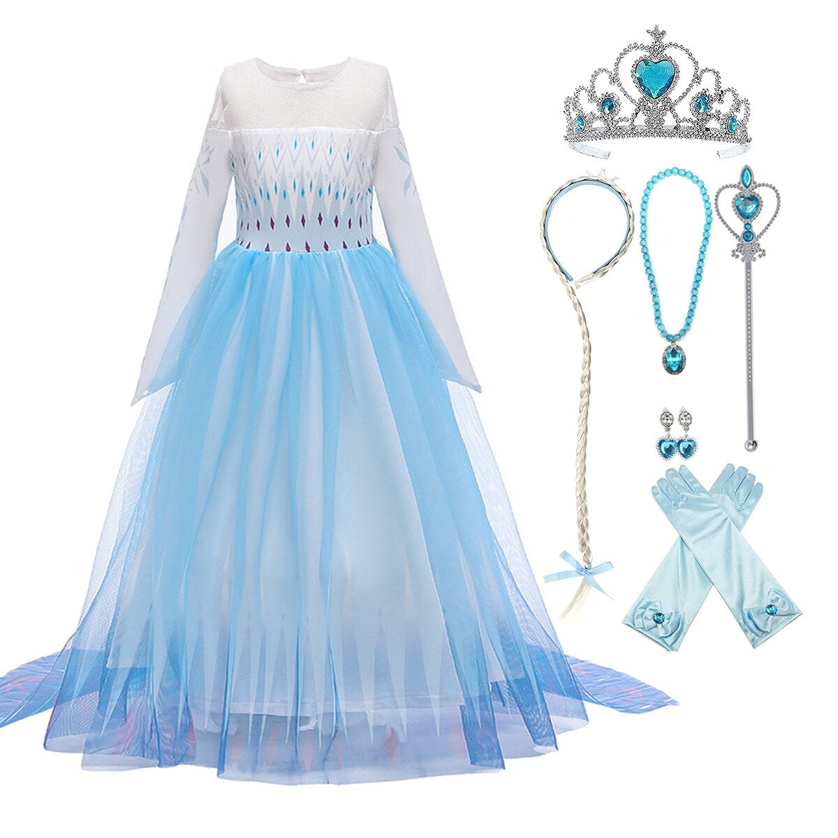 KAWELL Princess Dress Christmas Fancy-Dress Costume for Child, Girls 2T-3T