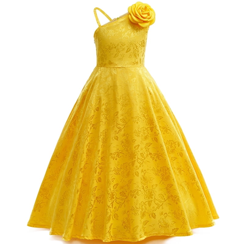 Judy Costume Dress Set Evening Gown Yellow Dress for Birthday Party Suitable 3-12Y