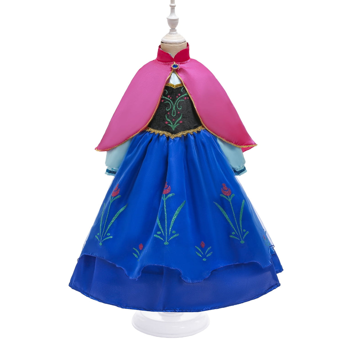 KAWELL Halloween Princess Costume Girls Dress with Cape Birthday Cosplay Dress up