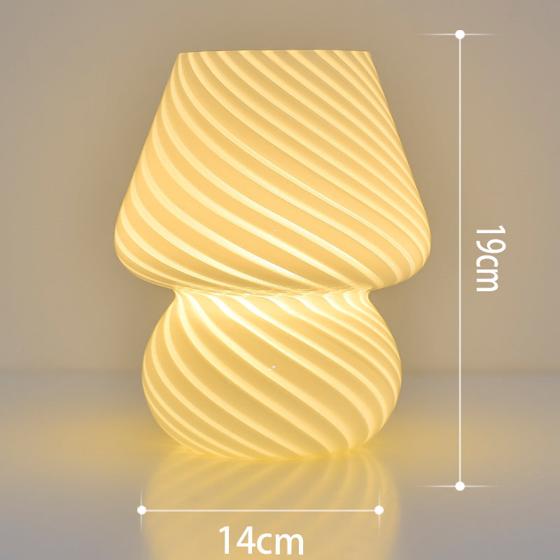 Mushroom lamp USB powered 3 color temperature warm neutral cool white
