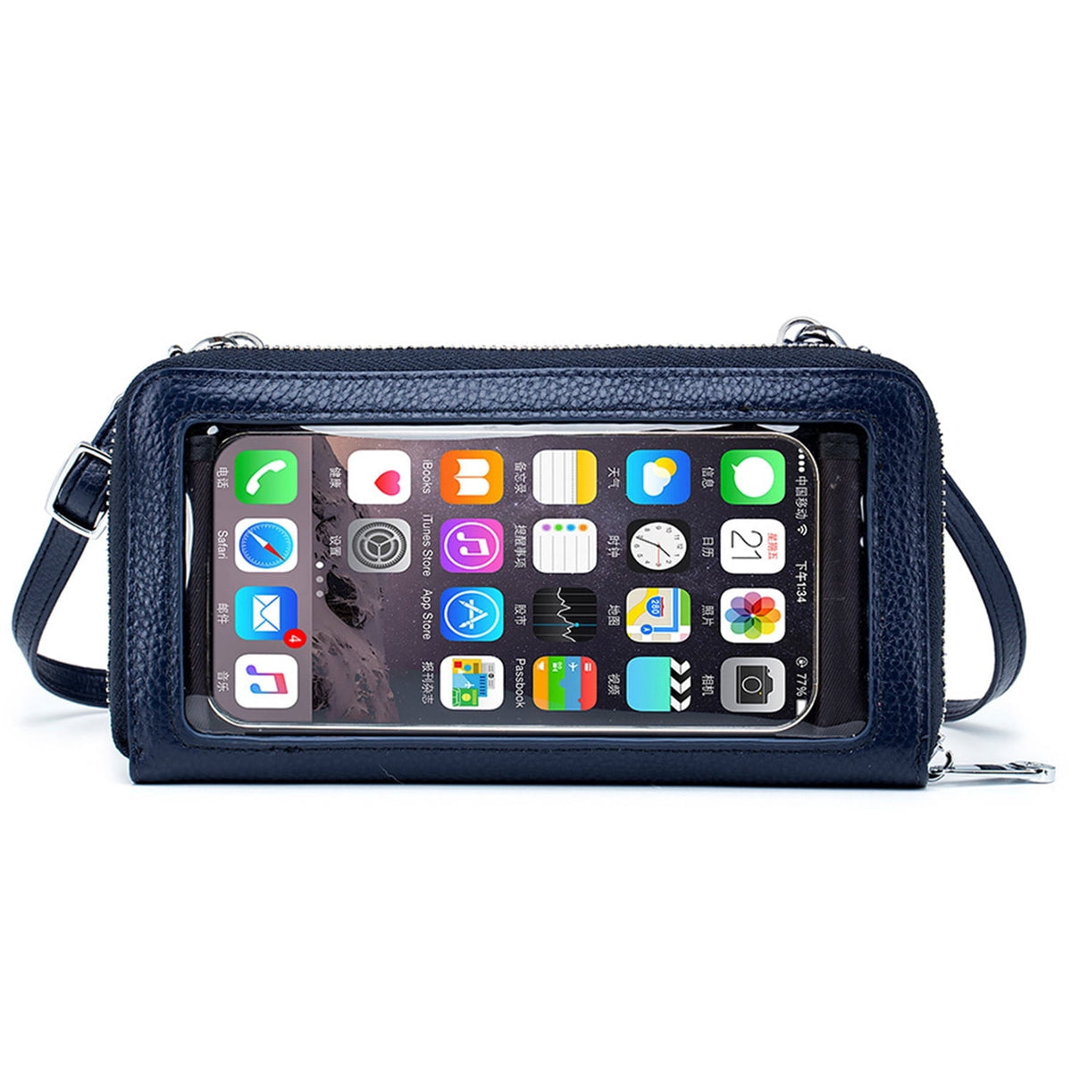 KAWELL Crossbody Cell Phone Purse for Women Genuine Leather Shoulder Handbag with Adjustable Strap