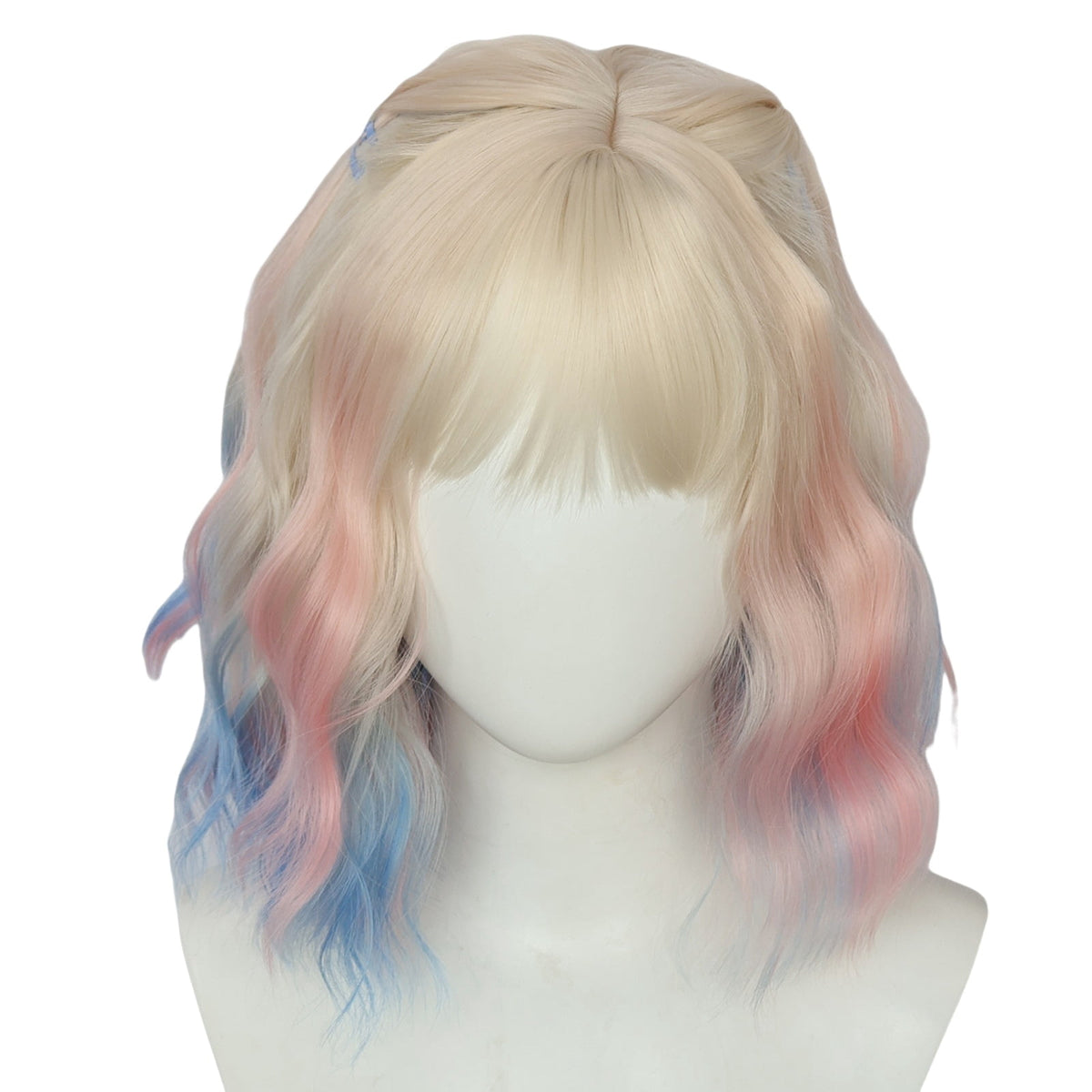 KAWELL Enid Cosplay Wigs for Girls Long Wavy Synthetic Hair with Braid Wig Cosplay Costume Party Halloween Wig