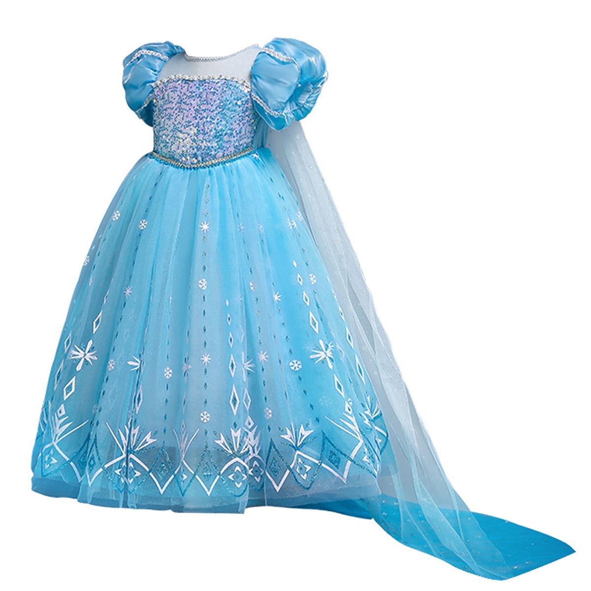 KAWELL Blue Princess Dresses Costume Clothe up Party Halloween Christmas