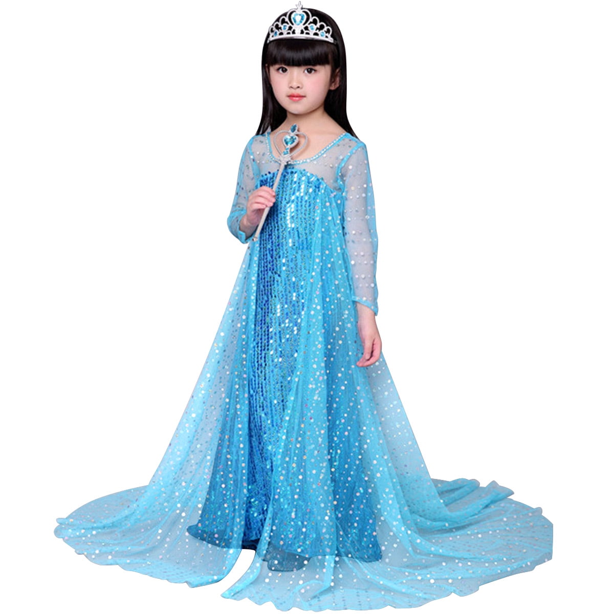 KAWELL Girls Princess Costume Birthday Party Christmas Halloween Fancy Dress up,Child 3T