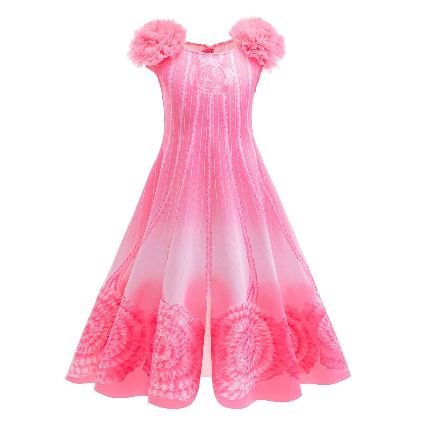 KAWELL Glinda Costume Dress Good Witch Cosplay Pink Pajamas Bubble Dress Halloween Costume