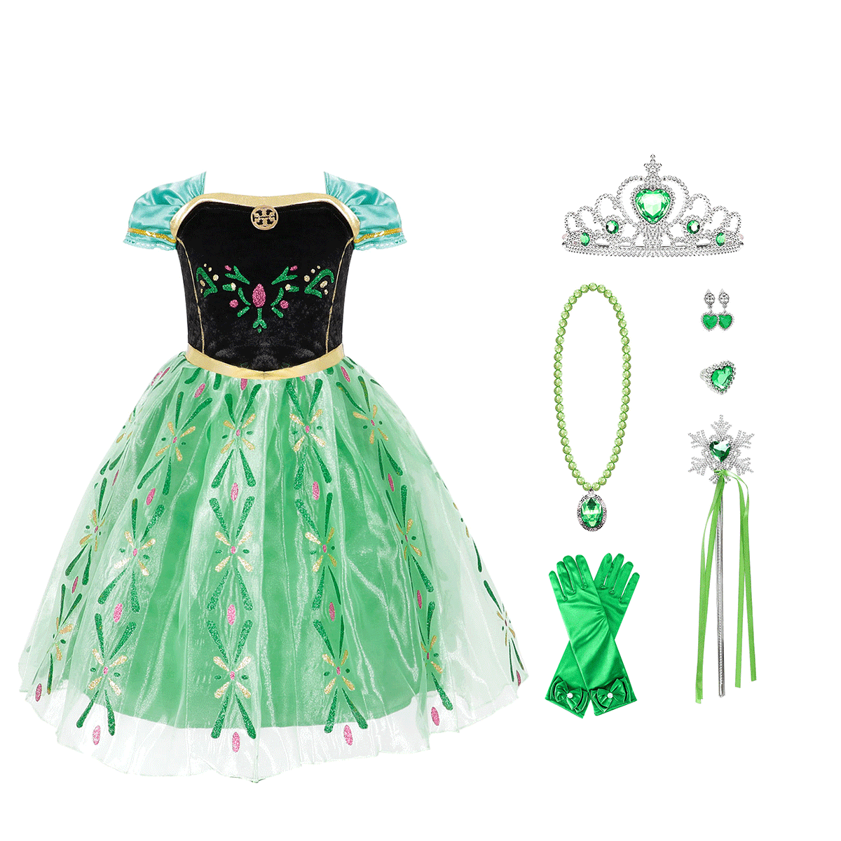 KAWELL Princess Dresses Birthday Party Costume Halloween Cosplay Dress up for Child