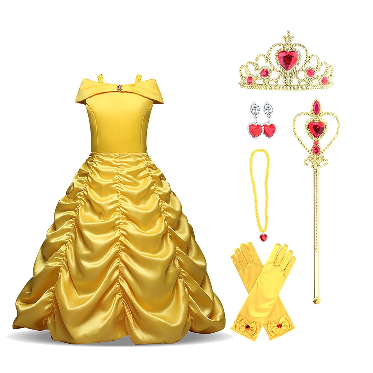 KAWELL Princess Costume Dresses for Girls Halloween Fancy-Dress Costume, Child 3T