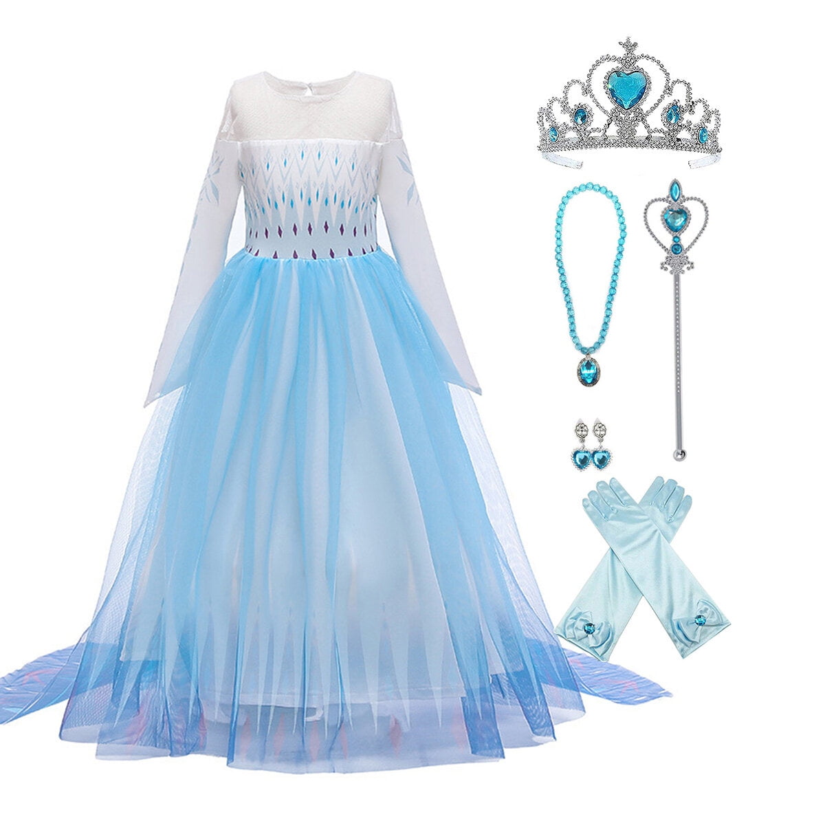 KAWELL Princess Dress Christmas Fancy-Dress Costume for Child, Girls 2T-3T