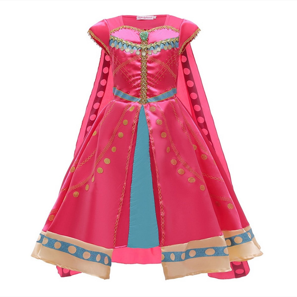 KAWELL Princess Costume for Girls Rose Sequined Princess Christmas Dress Up, Little Girls 2t 3t