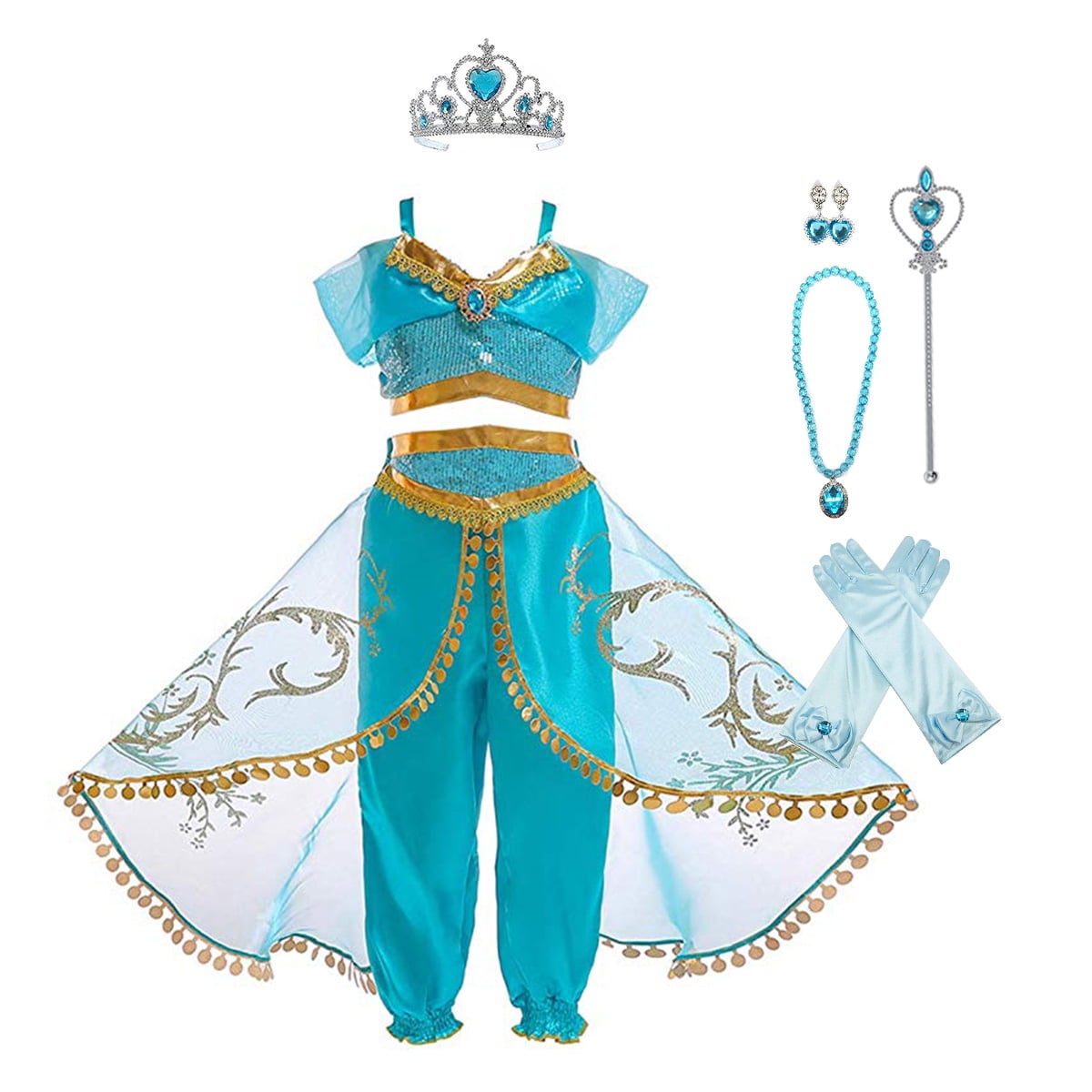 KAWELL Princess Dress Christmas Fancy-Dress Costume for Child, Little Girls 3T