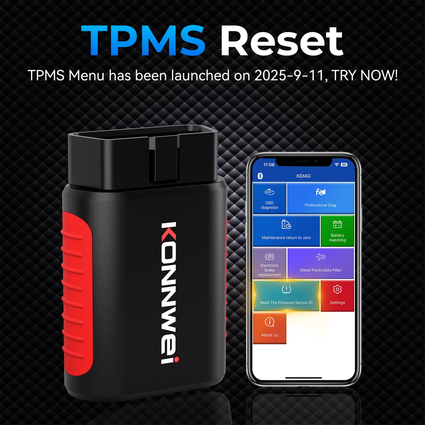 KONNWEI KDIAG Bluetooth 5.0 Full System OBD2 Scanner | 31+ Reset Functions | iOS & Android