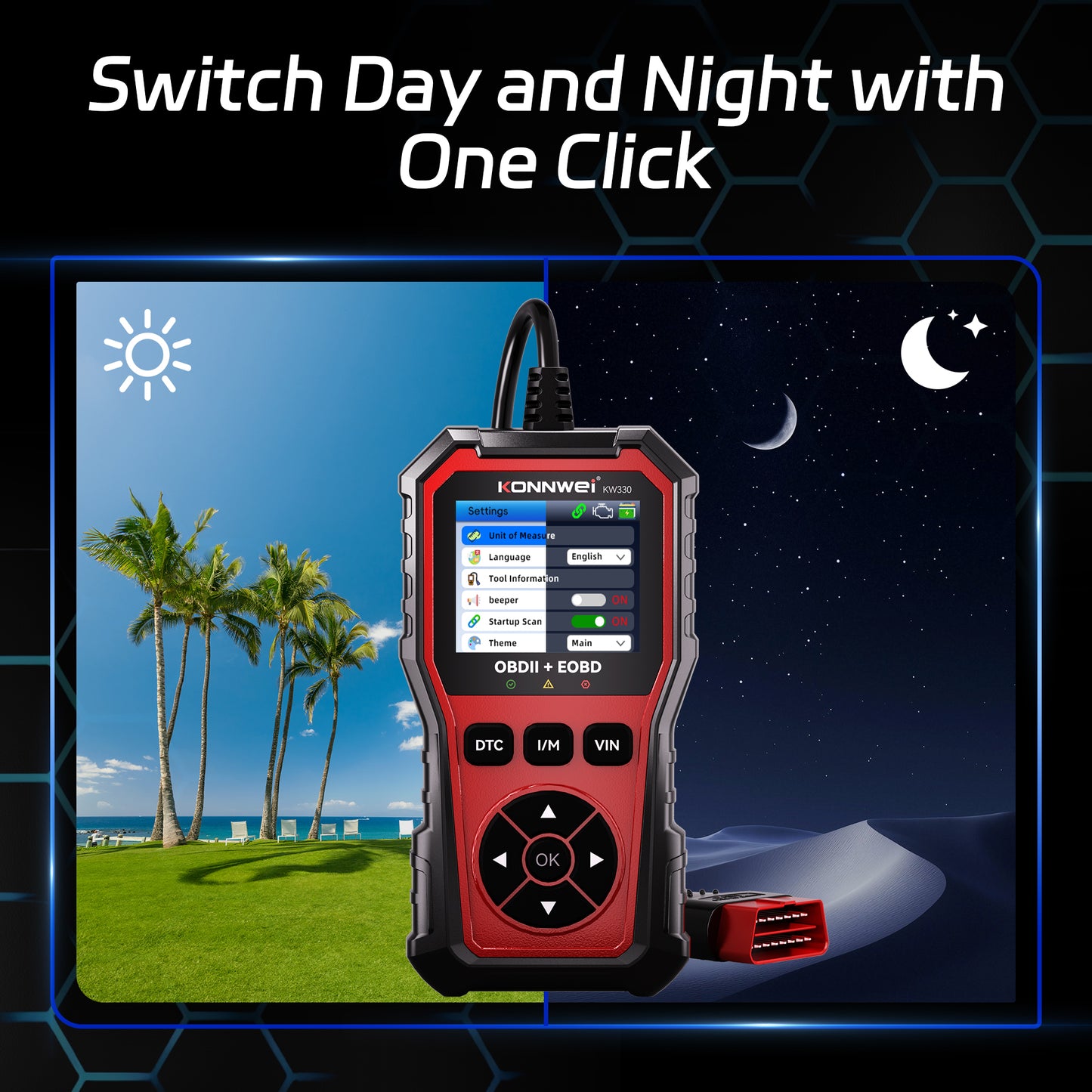 KONNWEI KW330 VAG OBD2 Diagnostic Scanner | Full System | VW Audi Skoda Seat | Oil EPB Battery Reset