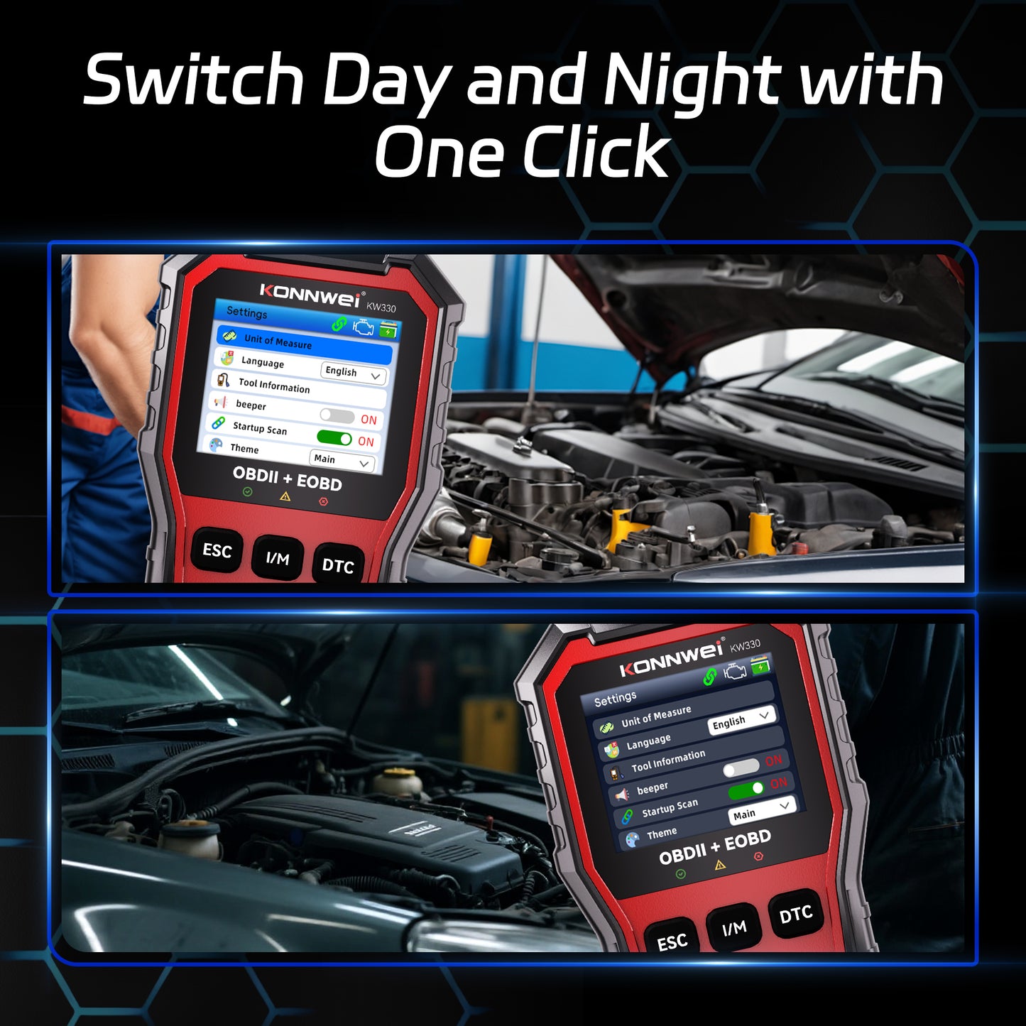 KONNWEI KW330 VAG OBD2 Diagnostic Scanner | Full System | VW Audi Skoda Seat | Oil EPB Battery Reset