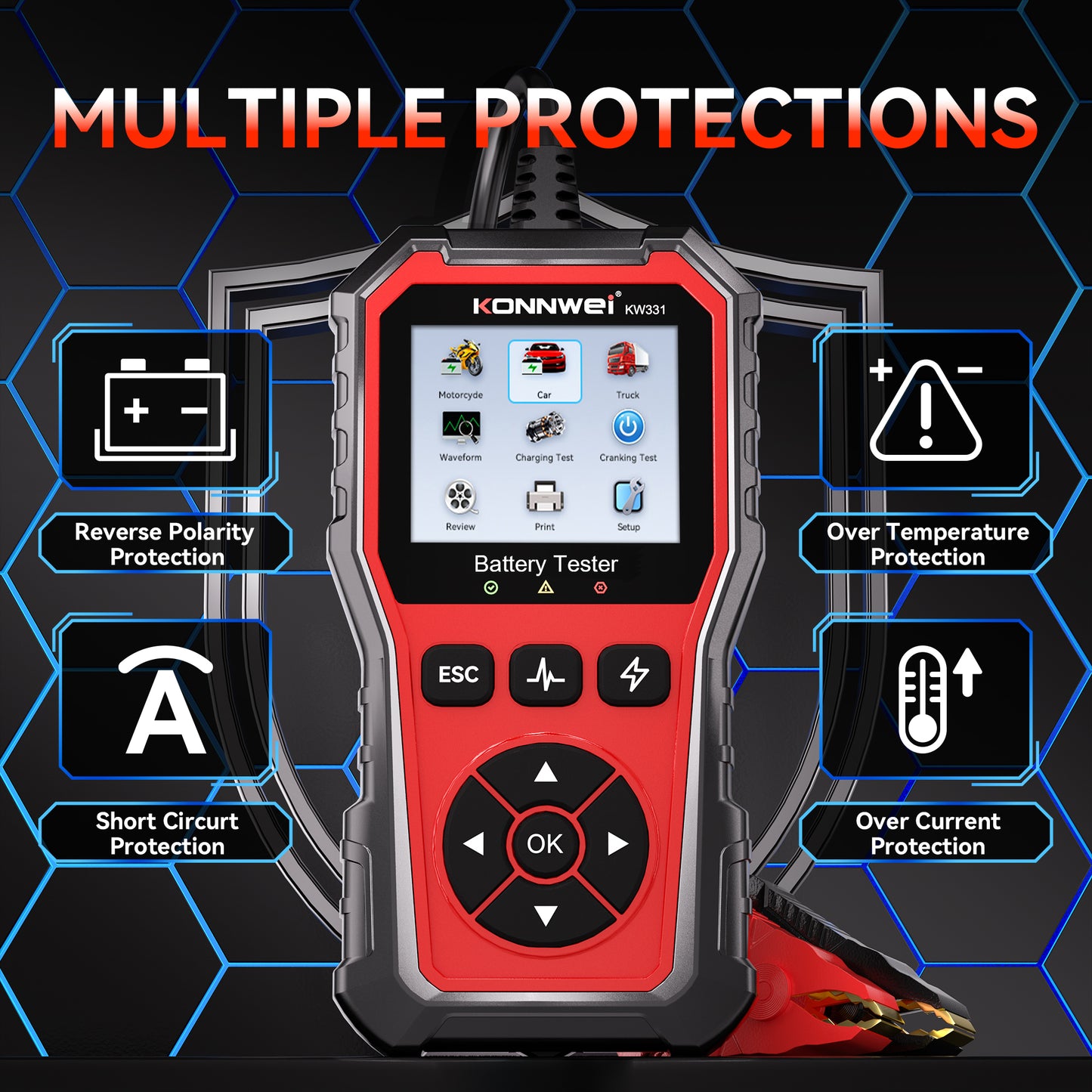 KONNWEI KW331 Mercedes-Benz Full System OBD2 Scanner | Oil Reset, ABS, Airbag, EPB, SAS