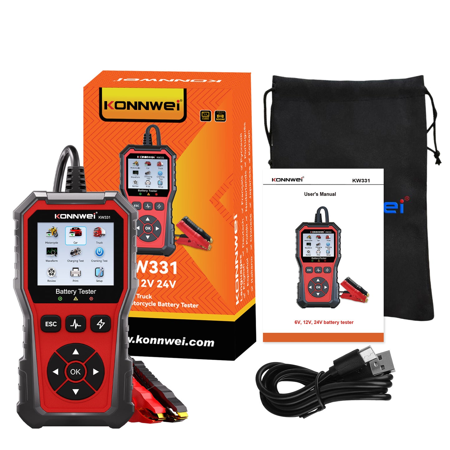 KONNWEI KW331 Mercedes-Benz Full System OBD2 Scanner | Oil Reset, ABS, Airbag, EPB, SAS