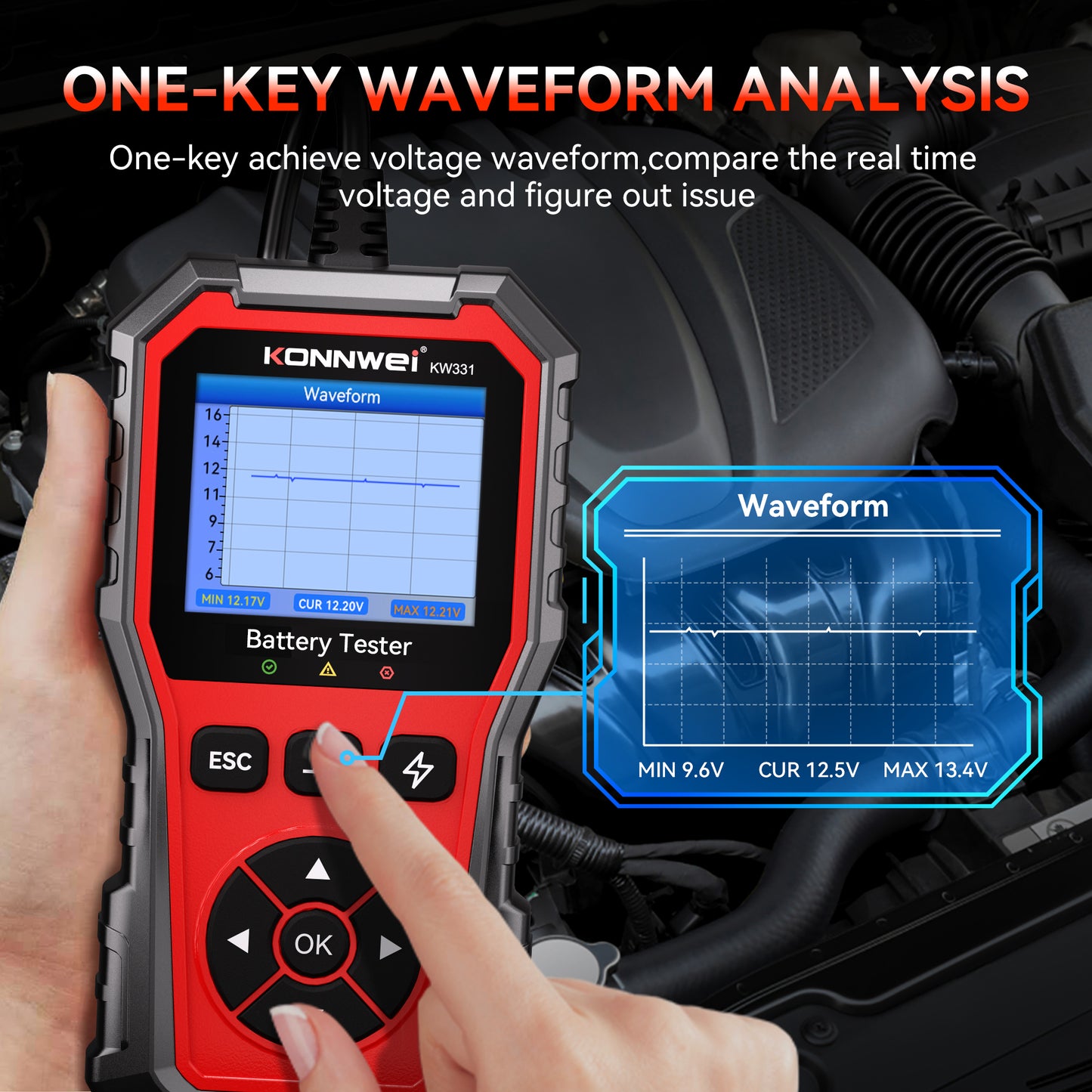 KONNWEI KW331 Mercedes-Benz Full System OBD2 Scanner | Oil Reset, ABS, Airbag, EPB, SAS