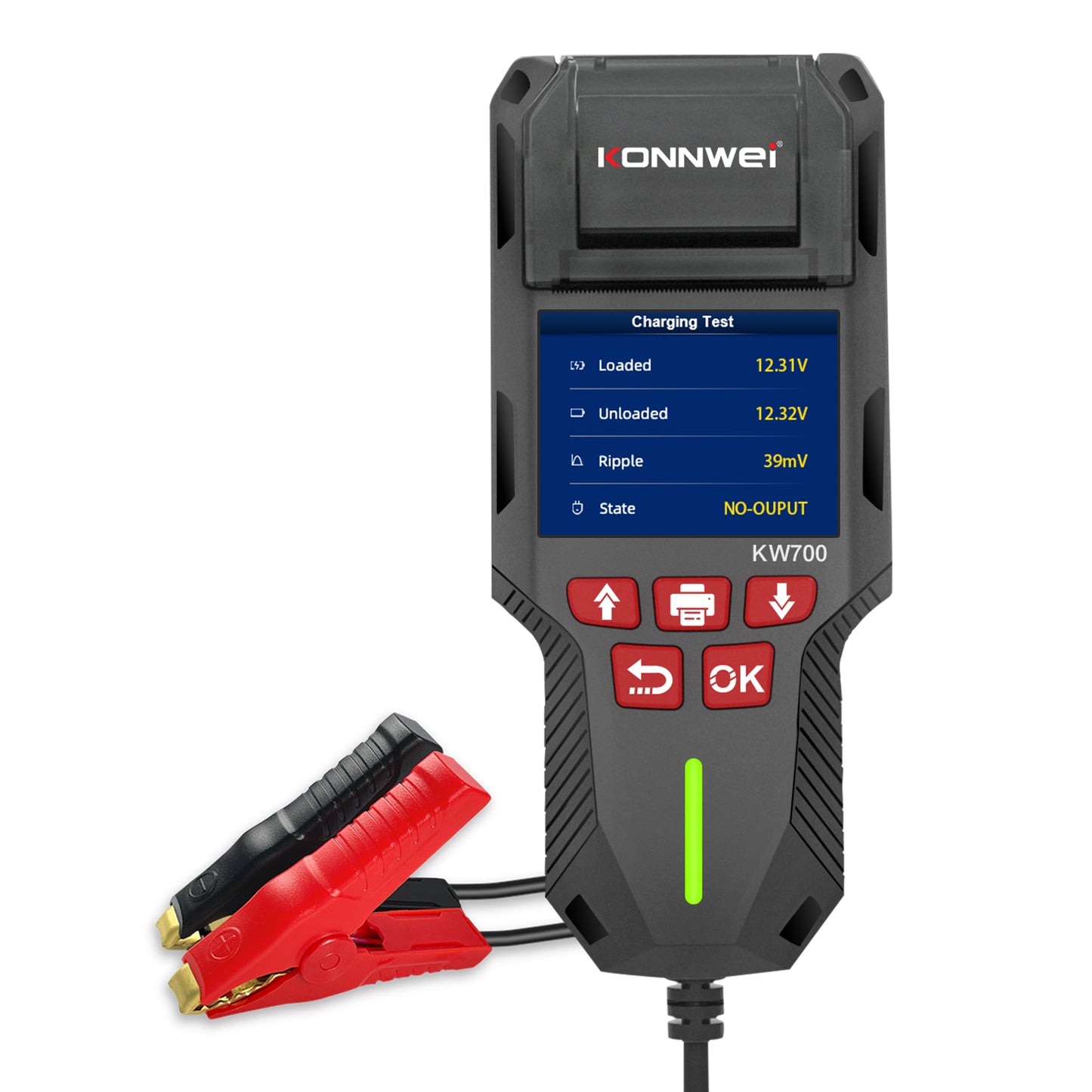 KONNWEI KW700 Battery Tester with Thermal Printer | 6V 12V 24V All-in-One Diagnostic Tool