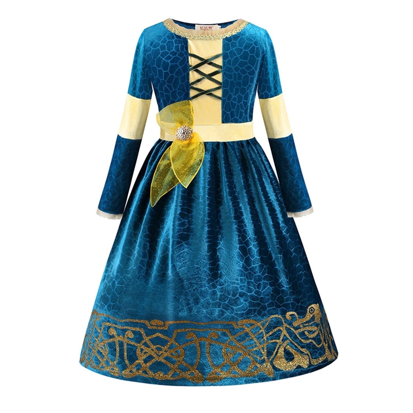KAWELL Brave Princess Green Costume Kids Dress Up Costume Birthday Carnival Party Classic Costume