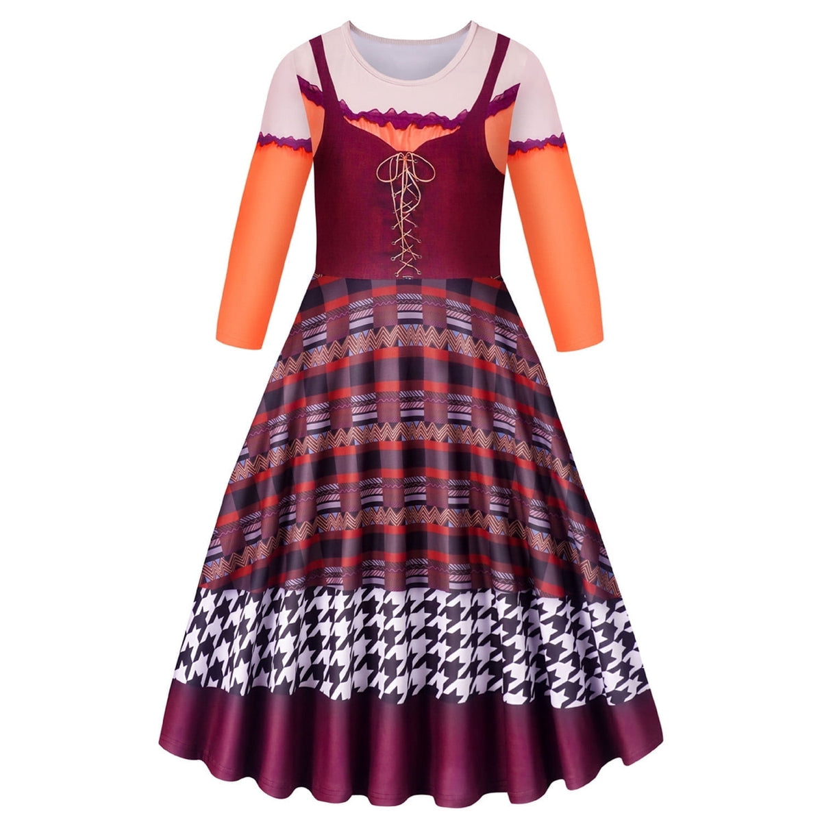 KAWELL Halloween Witch Winifred Dress Up Carnival Party Sarah Mary Sanderson Sisters Witch Cosplay Costume