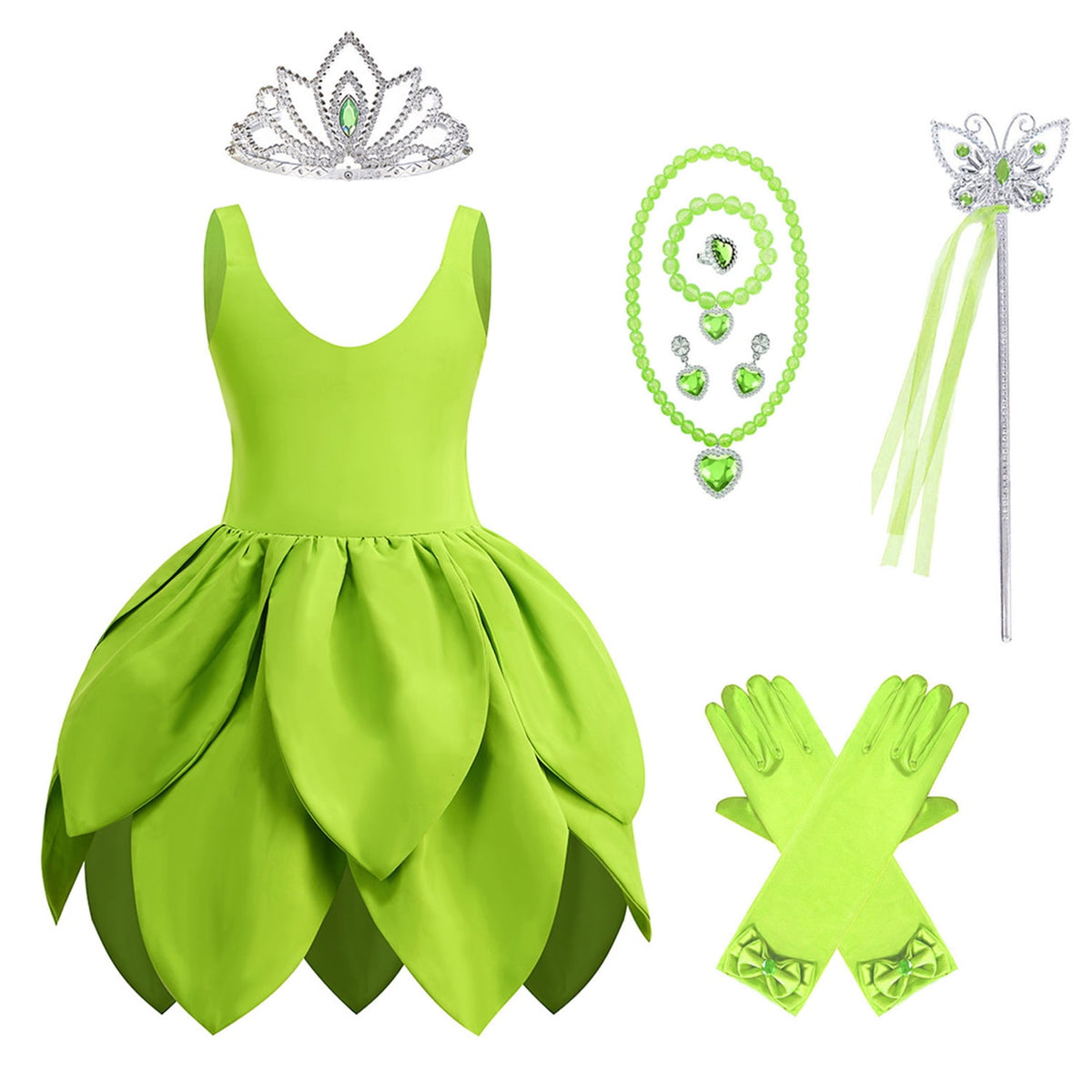 KAWELL Fairy Costume for Girls Halloween Fancy Party Dress Princess Dress Up