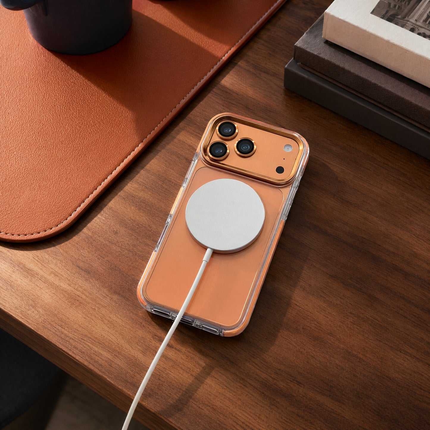 For iPhone 17 Pro Max Magnetic Stand Case | MagSafe Compatible | Military-Grade Drop Protection | Matte Translucent Ring Holder