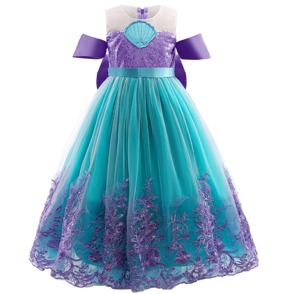 Princess Costume Dress for Girls Kids Birthday Party Halloween Cosplay Costumes 3-10 Years