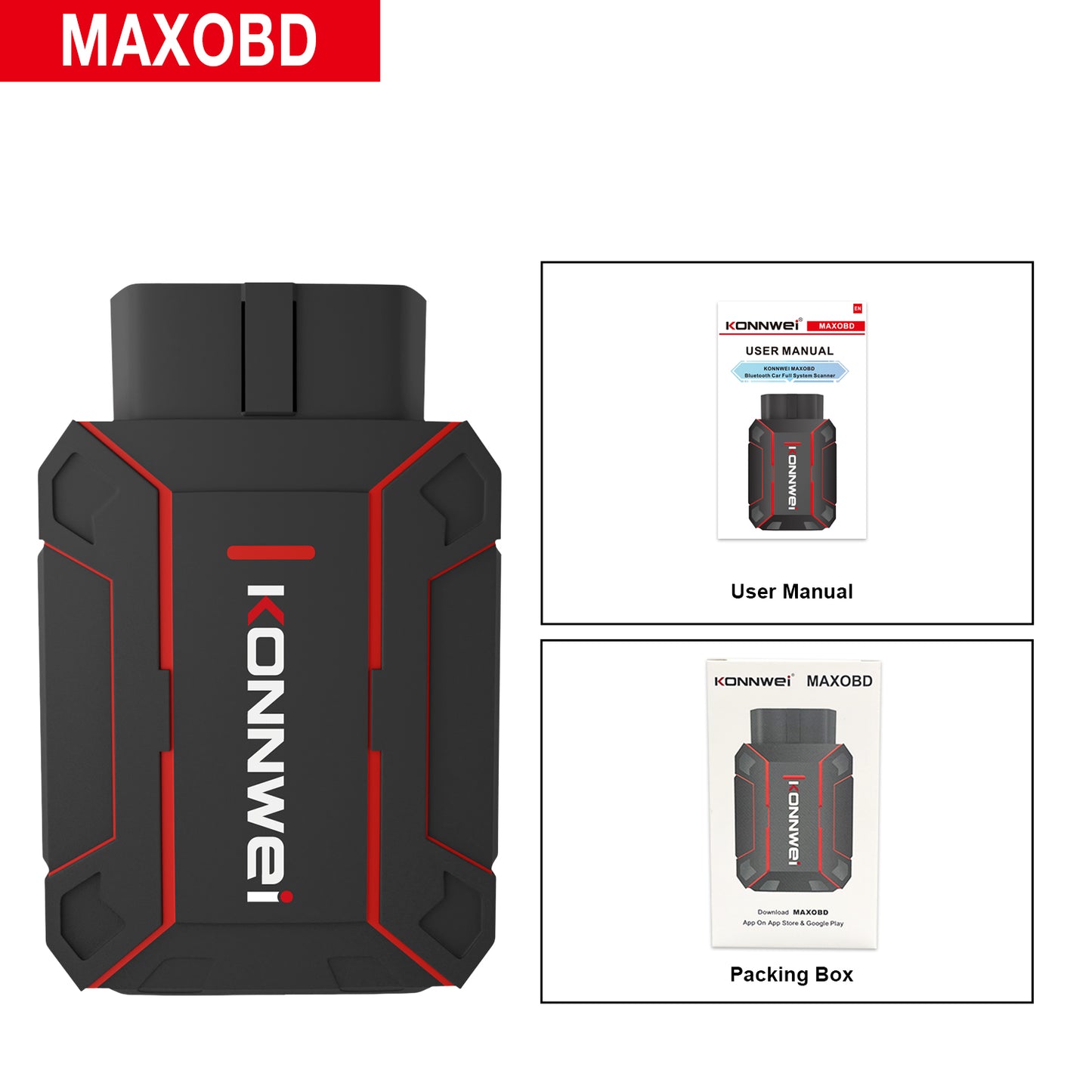 KONNWEI MAXOBD Bluetooth 5.0 OBD2 Car Diagnostic Scanner | Full System | iOS & Android