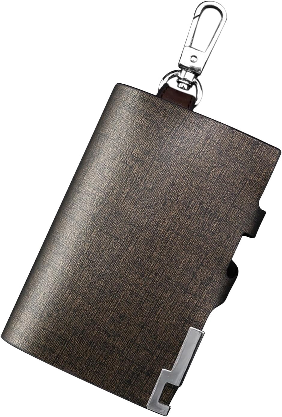 Men's Genuine Leather Key Case Wallet | 6 Key Hooks, Card Slots & Coin Pocket