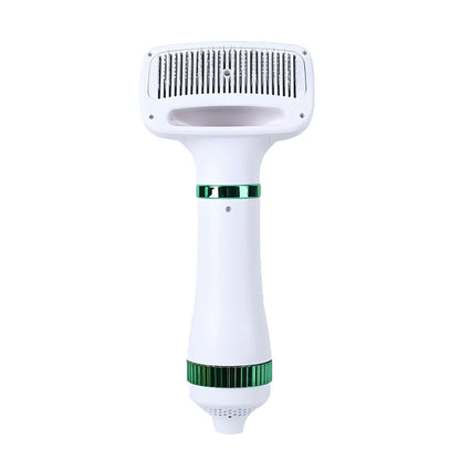 2-in-1 Pet Hair Dryer and Grooming Brush - Professional Dog & Cat Blow Dryer with Detangling Comb for Home Pet Grooming