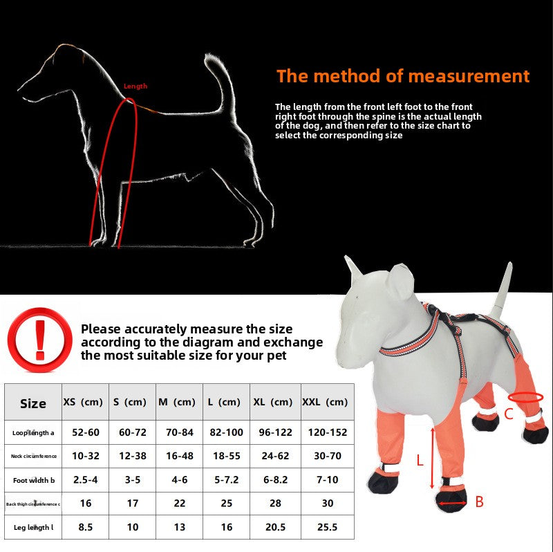 Dog Boots Waterproof Paw Protector – Anti-Dirty Reflective Dog Shoes for All Seasons