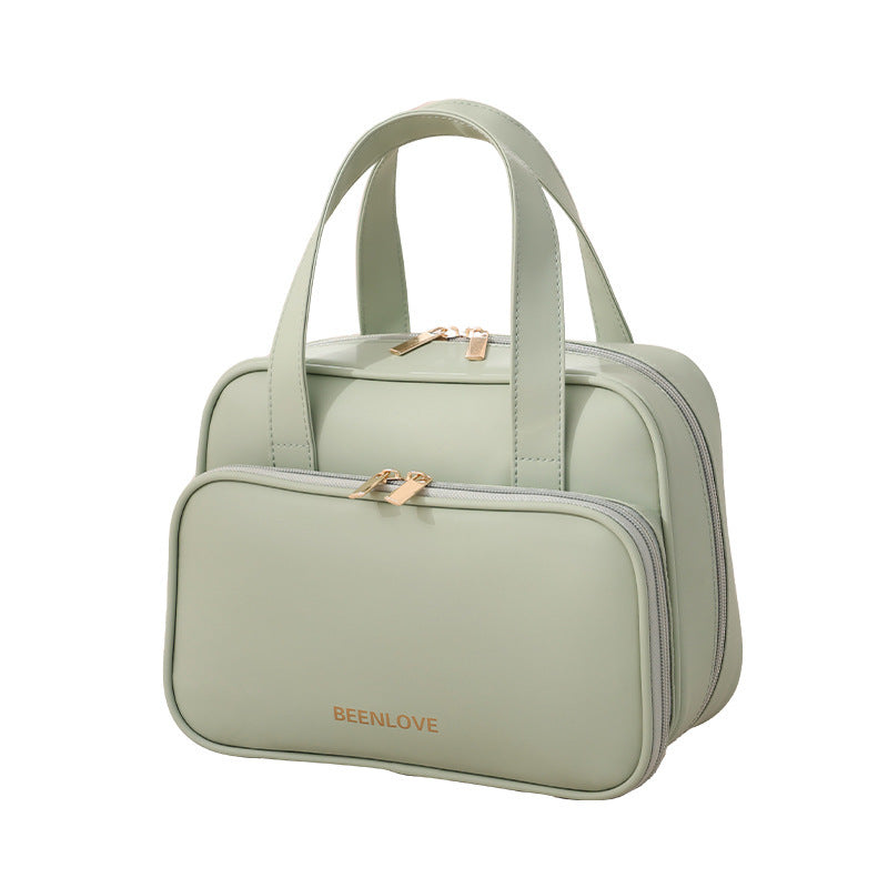 KAWELL Portable Square Cosmetic Bag — Waterproof Travel Wash Bag, Large Capacity Toiletry & Makeup Storage Pouch