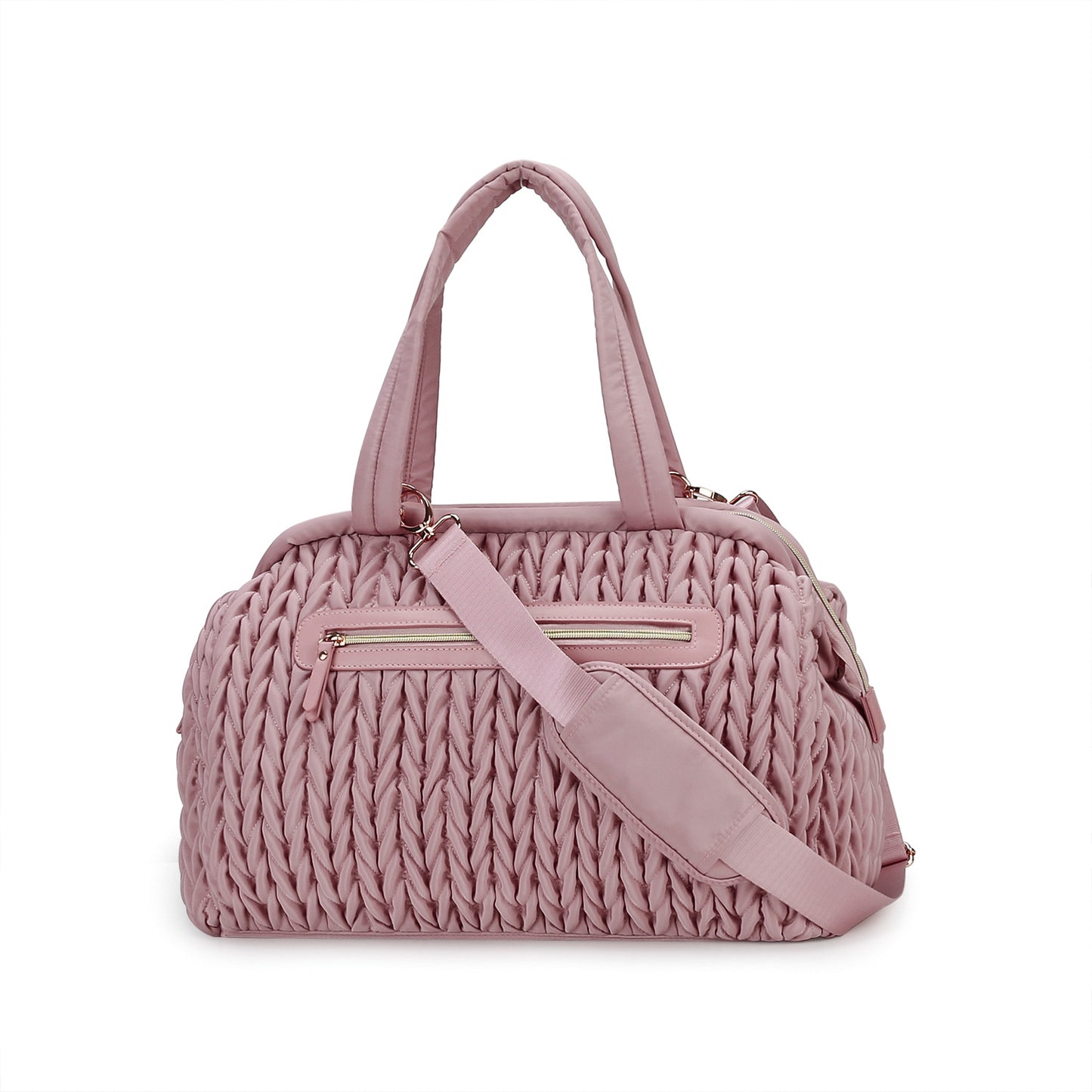 Embroidery Mommy Bag — Large Capacity Waterproof Shoulder Diaper Bag with Bottle Insulation