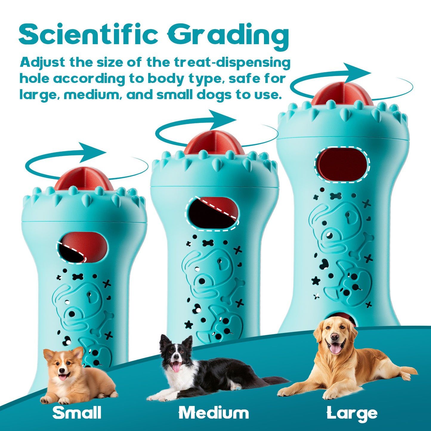 Interactive Dog Treat Dispensing Toy – Bone Roller Molar Stick for Boredom Relief