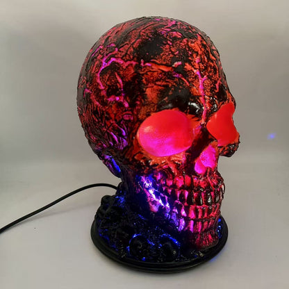 Halloween Skull Light Decoration - LED Resin Skeleton Lamp for Garden & Home