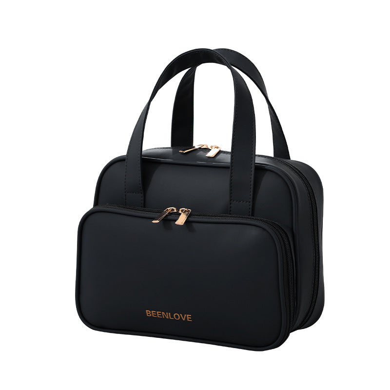 KAWELL Portable Square Cosmetic Bag — Waterproof Travel Wash Bag, Large Capacity Toiletry & Makeup Storage Pouch